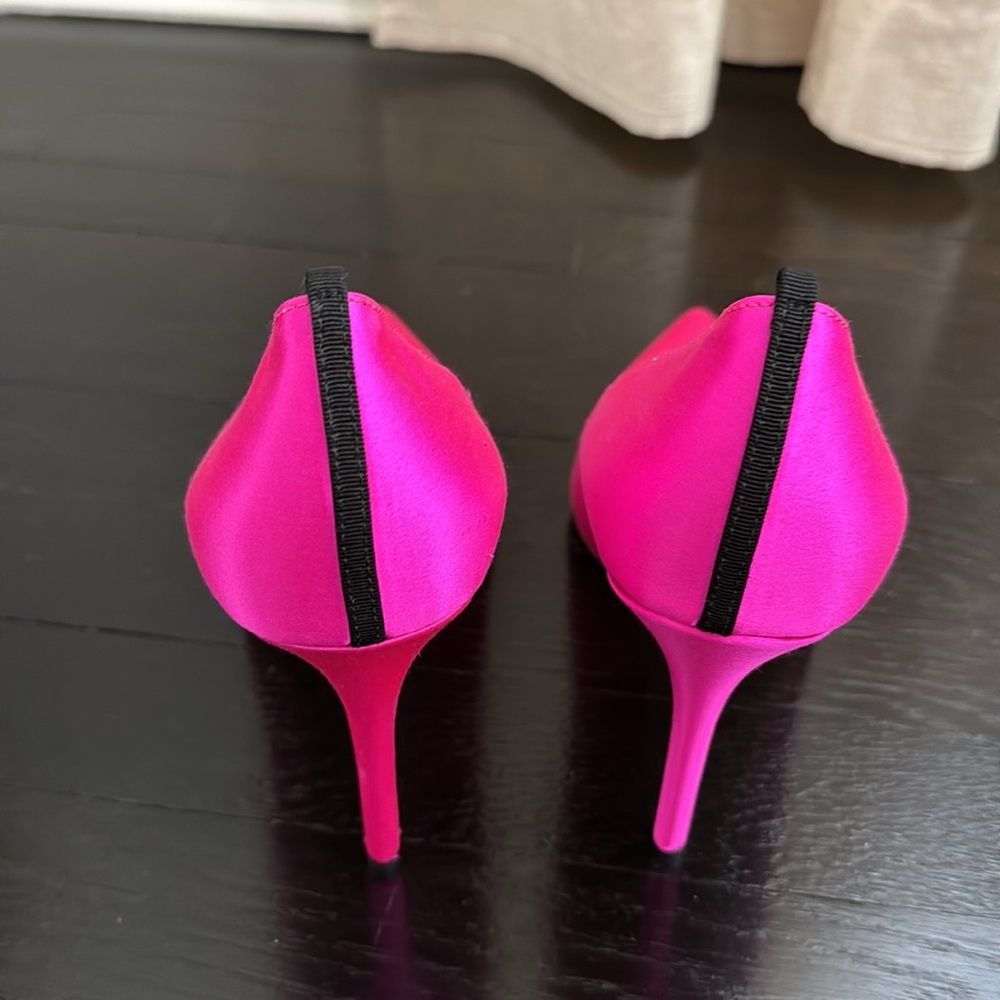SJP Fawn 100mm pink satin pump size 40 fits like size 9 - Picture 6 of 8